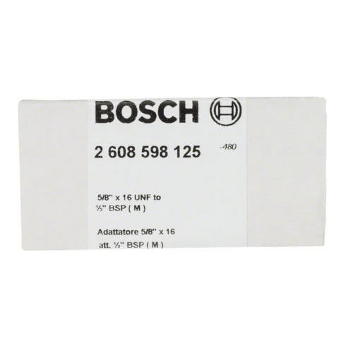 Adaptateur Bosch Pour Forets Diamantés Côté Machine 5/8" X 16UNF Côté Couronne 1/2" BSP 4 Adaptateur Bosch Pour Forets Diamantés Côté Machine 5/8" X 16UNF Côté Couronne 1/2" BSP – Image 2