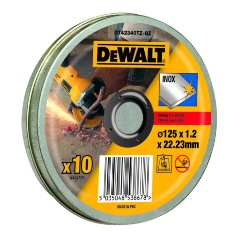 Disque à Tronçonner DeWalt En Acier Inoxydable Plat 125 Mm X 1,2 Mm DT42340TZ-QZ 3 Disque à Tronçonner DeWalt En Acier Inoxydable Plat 125 Mm X 1,2 Mm DT42340TZ-QZ