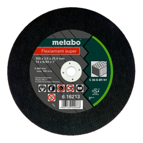 Flexiamant Super 300 X 3,0 X 25,4 Pierre, Meule De Tronçonnage, Modèle Droit Metabo 3 Flexiamant Super 300 X 3,0 X 25,4 Pierre, Meule De Tronçonnage, Modèle Droit Metabo