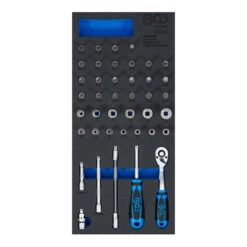 Insert De Servante D'atelier 1/3 : Jeu De Clé à Douilles 6,3 Mm (1/4) 41 Pièces BGS