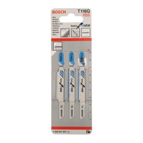 Lame De Scie Sauteuse Bosch T 118 G, Basic Pour Métal 4 Lame De Scie Sauteuse Bosch T 118 G, Basic Pour Métal – Image 2