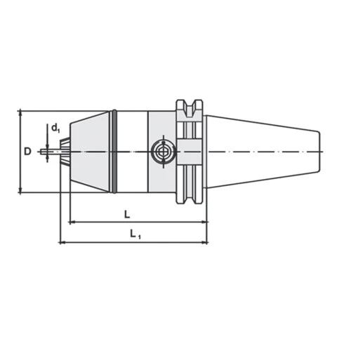 Mandrin De Perceuse à Serrage Rapide NC DIN69871 A D. Serrage 2,5-16 Mm SK40 L. 5 Mandrin De Perceuse à Serrage Rapide NC DIN69871 A D. Serrage 2,5-16 Mm SK40 L. – Image 3