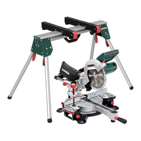 Metabo Scie à Onglets KGS 216 M Set Avec Support De Machine KSU 100 ; Carton 3 Metabo Scie à Onglets KGS 216 M Set Avec Support De Machine KSU 100 ; Carton