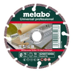 Metabo Meule De Tronçonnage Diamantée, 76x10,0mm, UP, Universal « Professional » (626873000)
