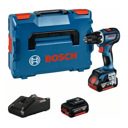 Perceuse-visseuse Sans Fil GSR 18V-90 C Bosch, 2 Batteries GBA 18V 5.0Ah, Chargeur Et L-BOXX 3 Perceuse-visseuse Sans Fil GSR 18V-90 C Bosch, 2 Batteries GBA 18V 5.0Ah, Chargeur Et L-BOXX