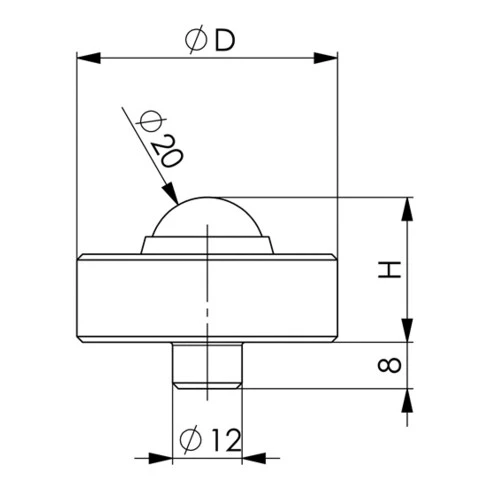 Tête No.6445 D.45mm à Bille Pivotante AMF 5 Tête No.6445 D.45mm à Bille Pivotante AMF – Image 3