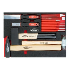 VIGOR Jeu De Marteaux Et De Burins V5085 14 X 14
