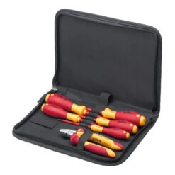 Wiha Jeu D'outils électricien Tournevis, Pinces Coupantes Diagonale, 6 Pcs Dans Une Trousse (33969)